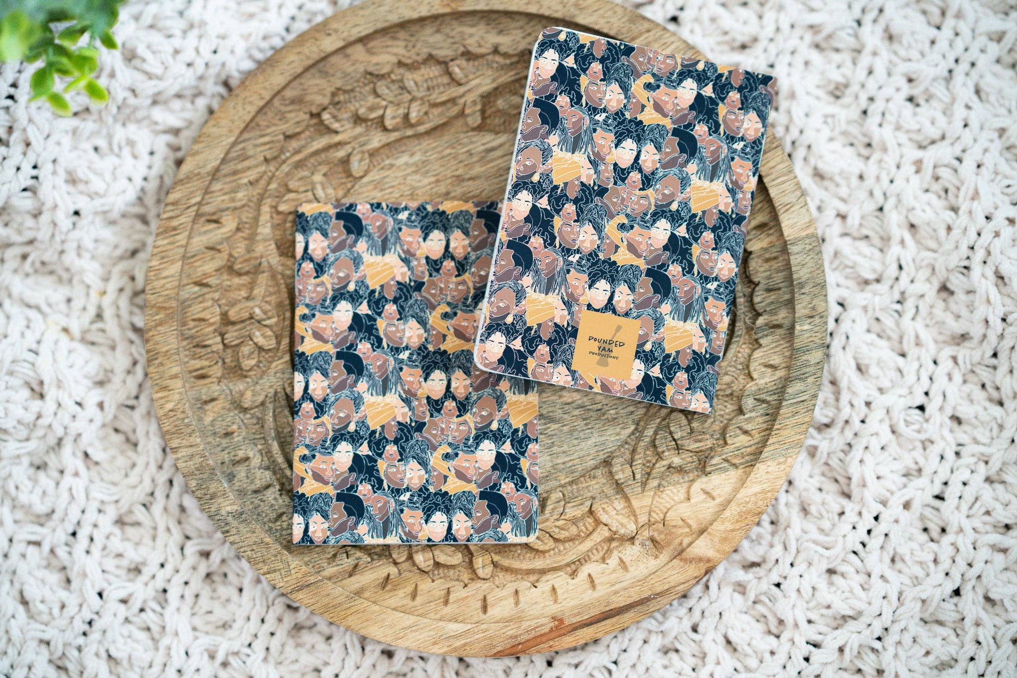Black Women Line Art B7 Lined Pocket Notebook - Colored