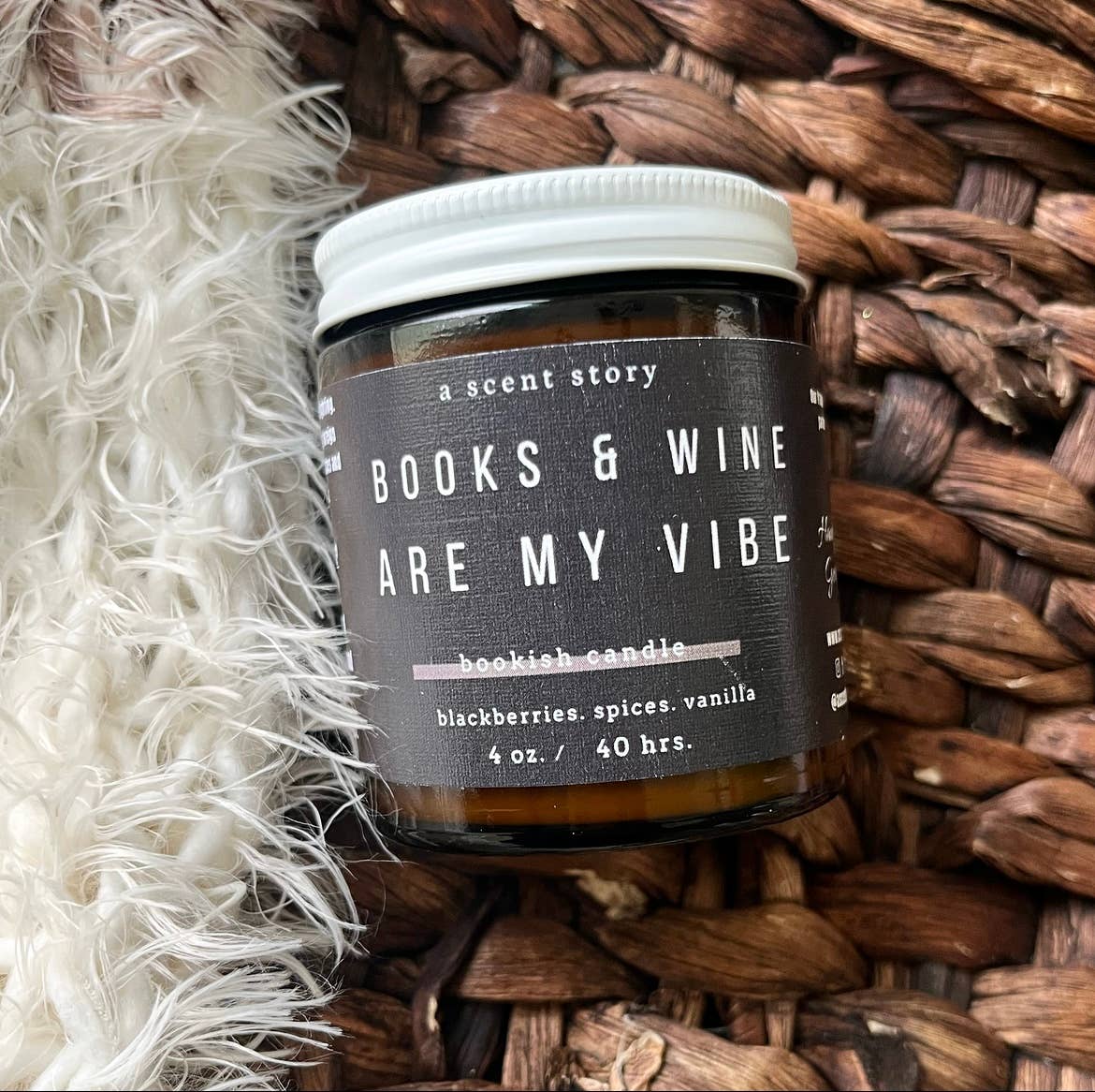 Books and Wine Are My Vibe -  Bookish Candle