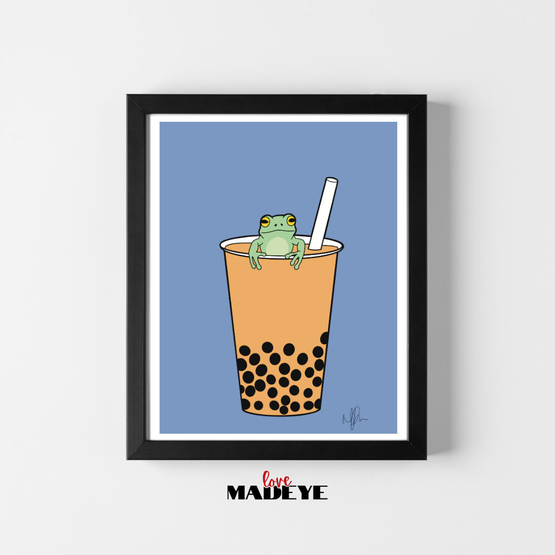 A Little Boba Friend Print