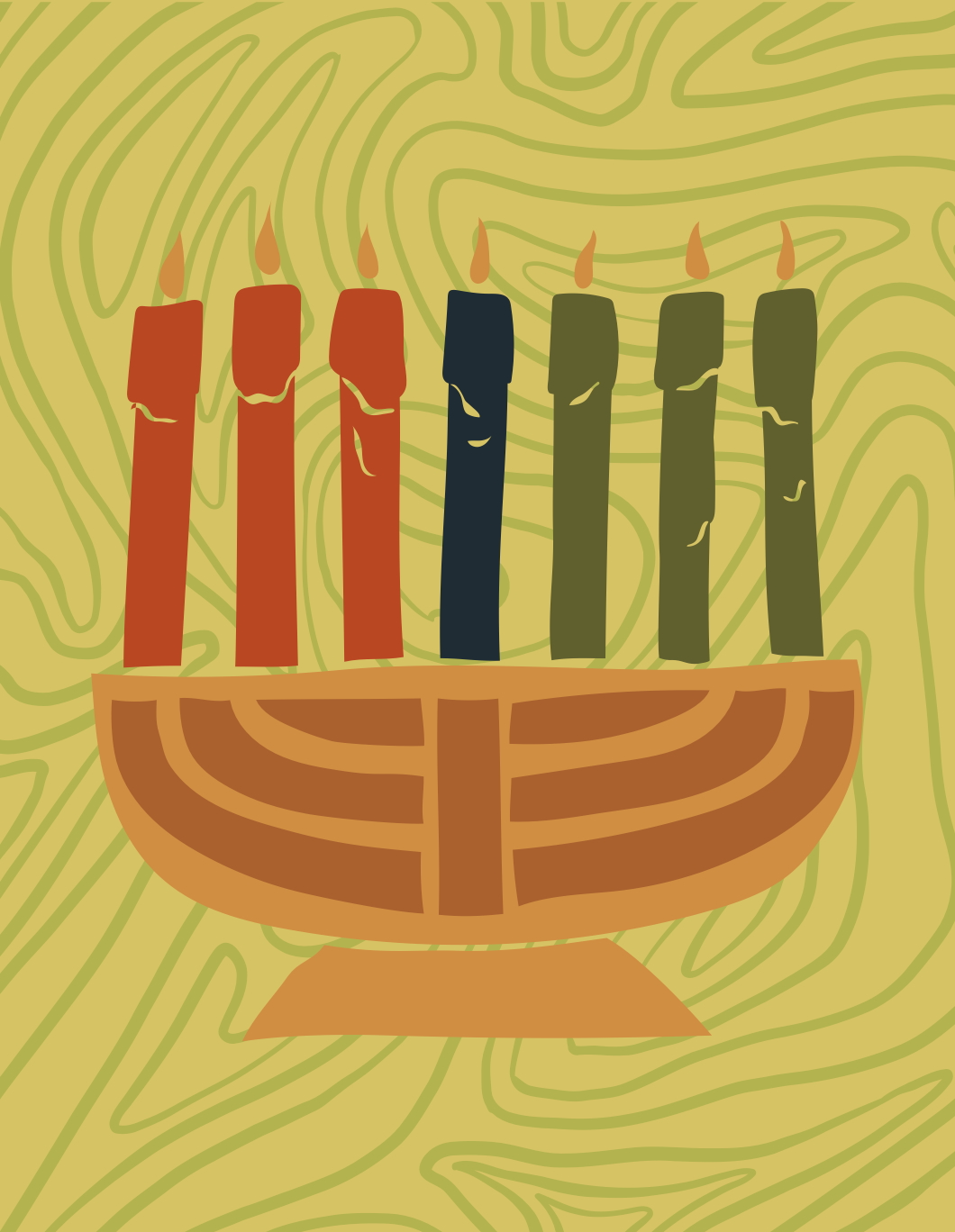 Kwanzaa Candles Greeting Card