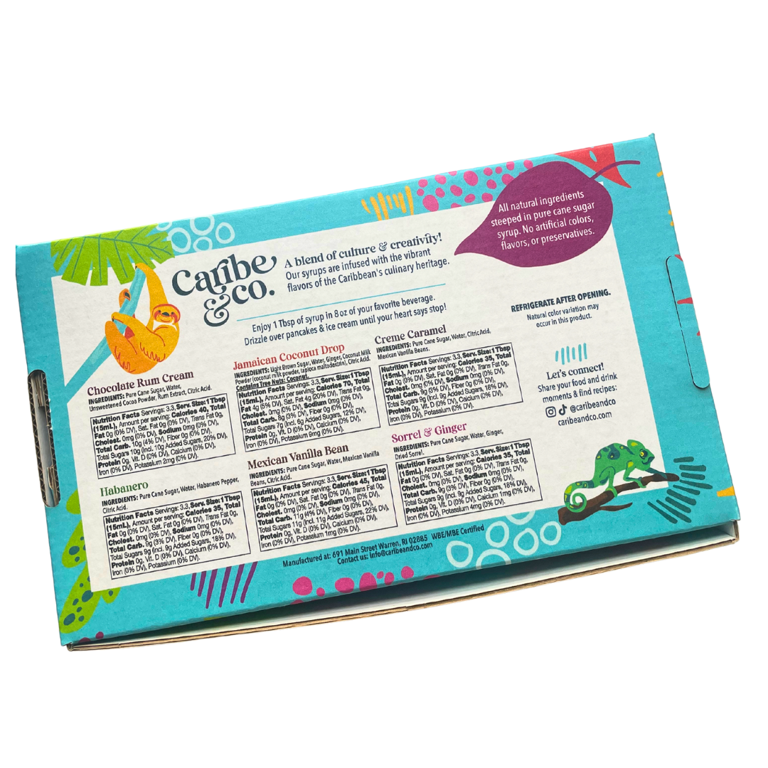 Caribe & Co Flavored Syrup Sampler Pack