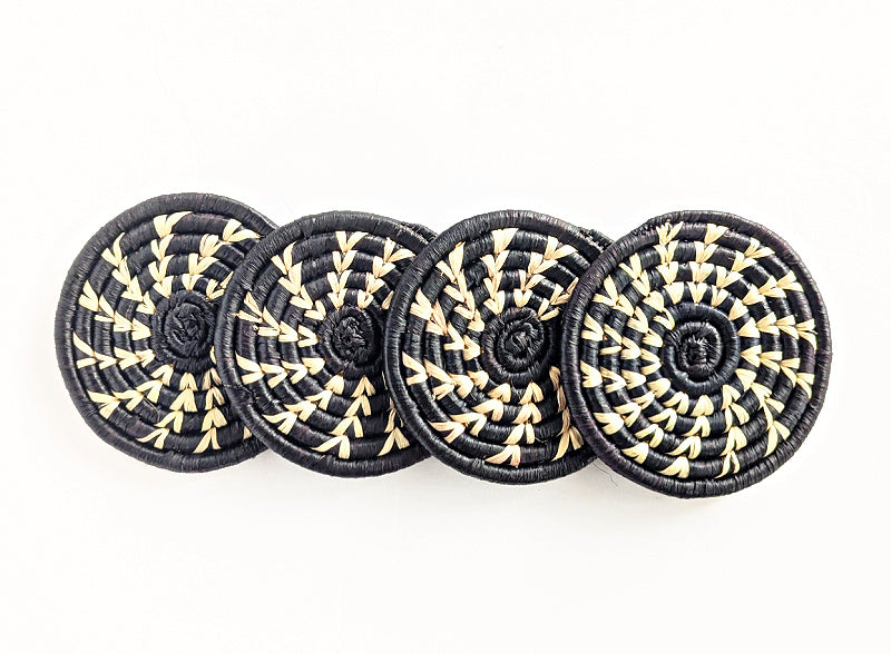 Handmade Woven Drink Coasters Set of 4