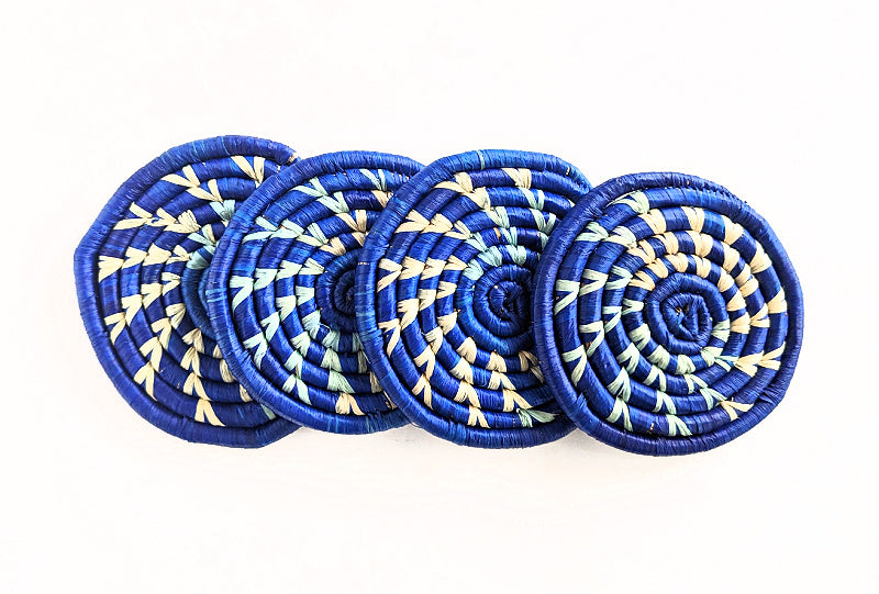 Handmade Woven Drink Coasters Set of 4