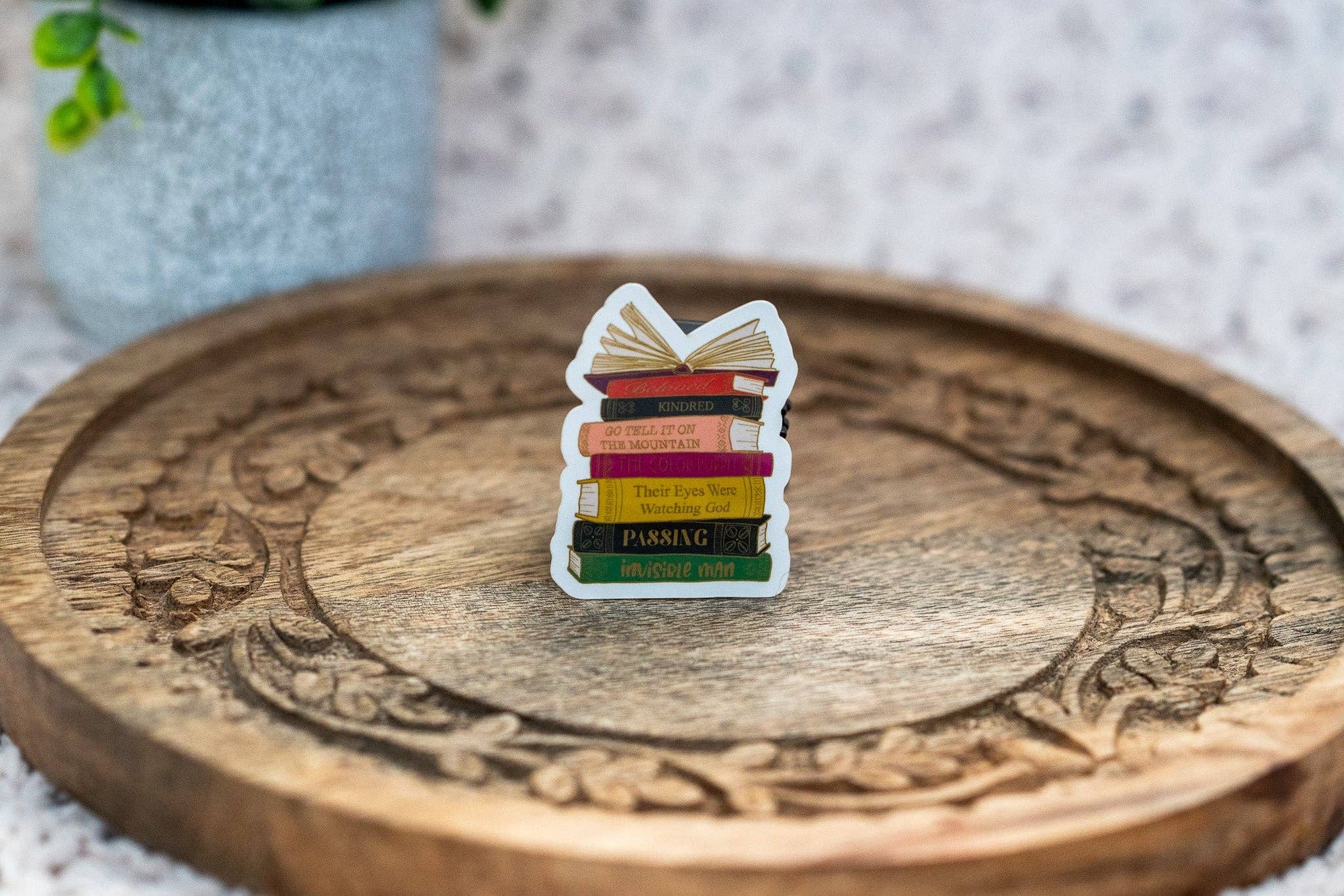 Black Classics Book Stack Sticker