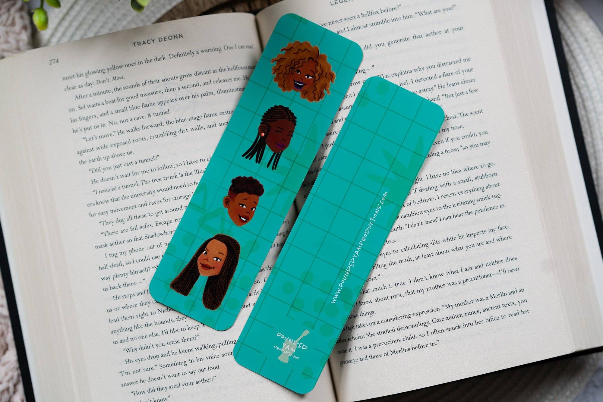 Black Hair Black Girl Bookmarks - Blue