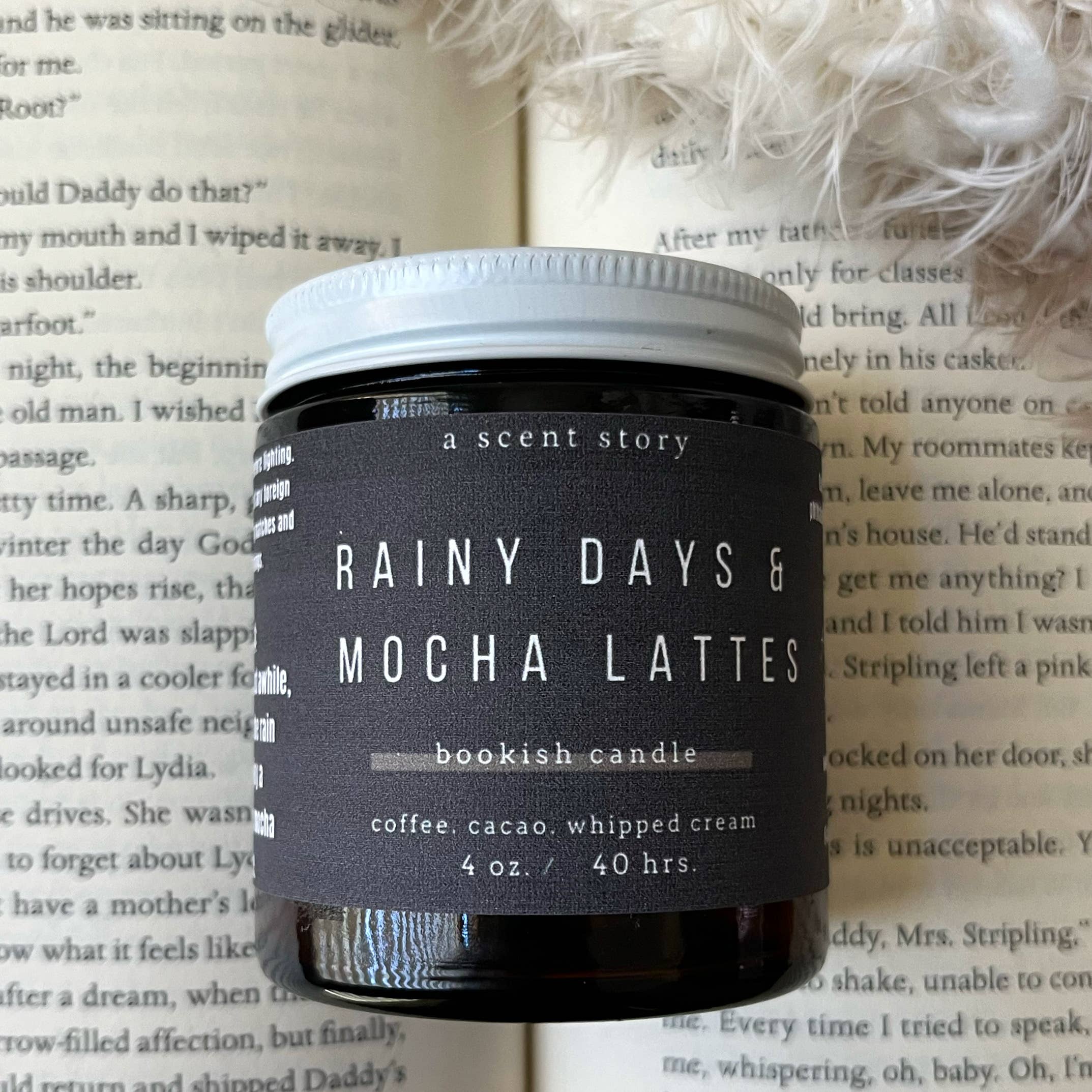 Rainy Days & Mocha Lattes -  Bookish Candle
