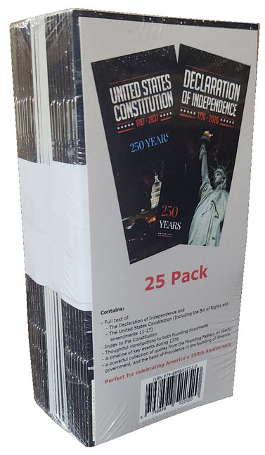 Pocket Declaration & Constitution - 250th Anniversary Edition (25-Pack) - Ingram