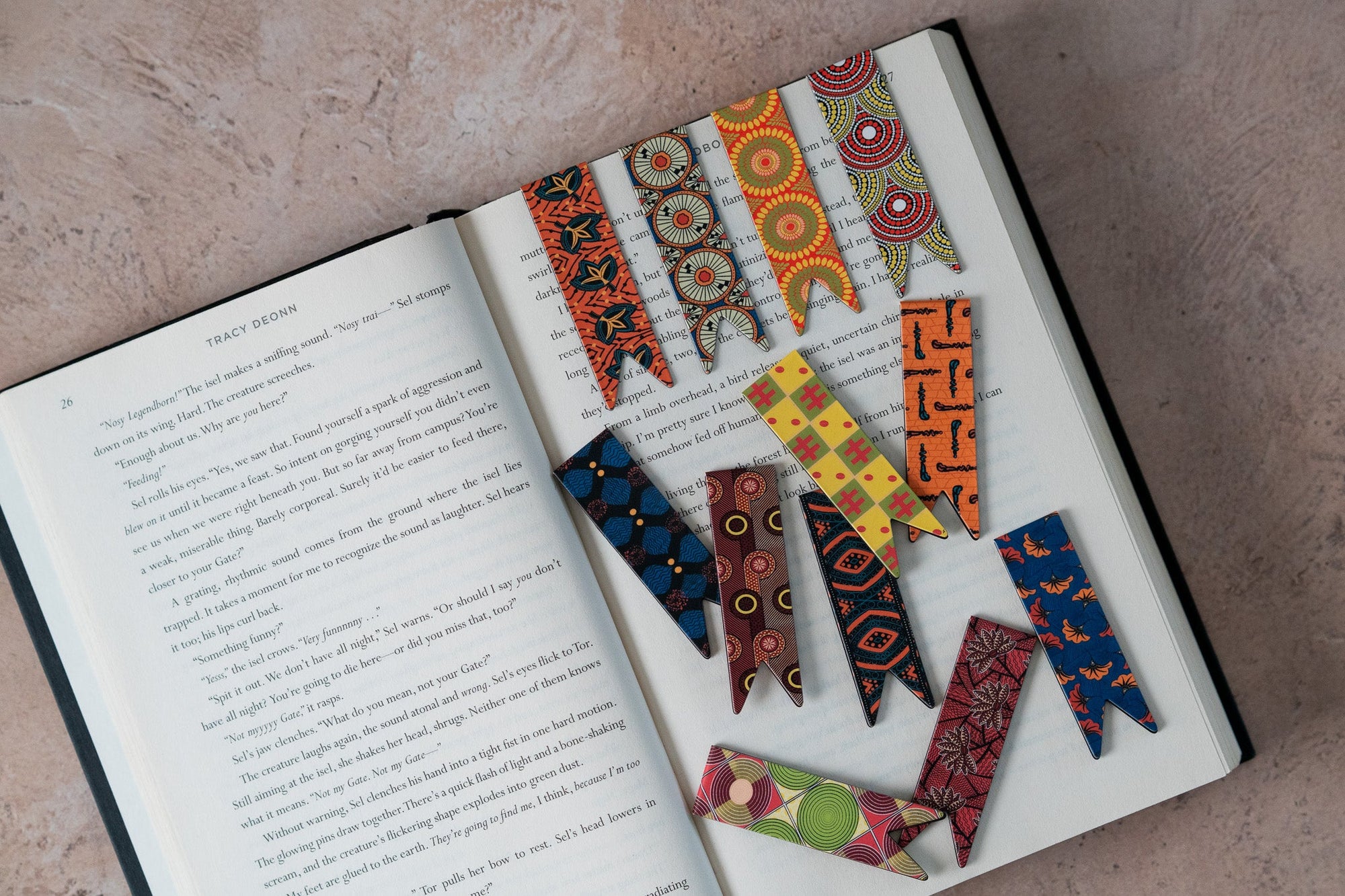 Magnetic Bookmark Set - African Print (Cowries, Discs, Bloom)