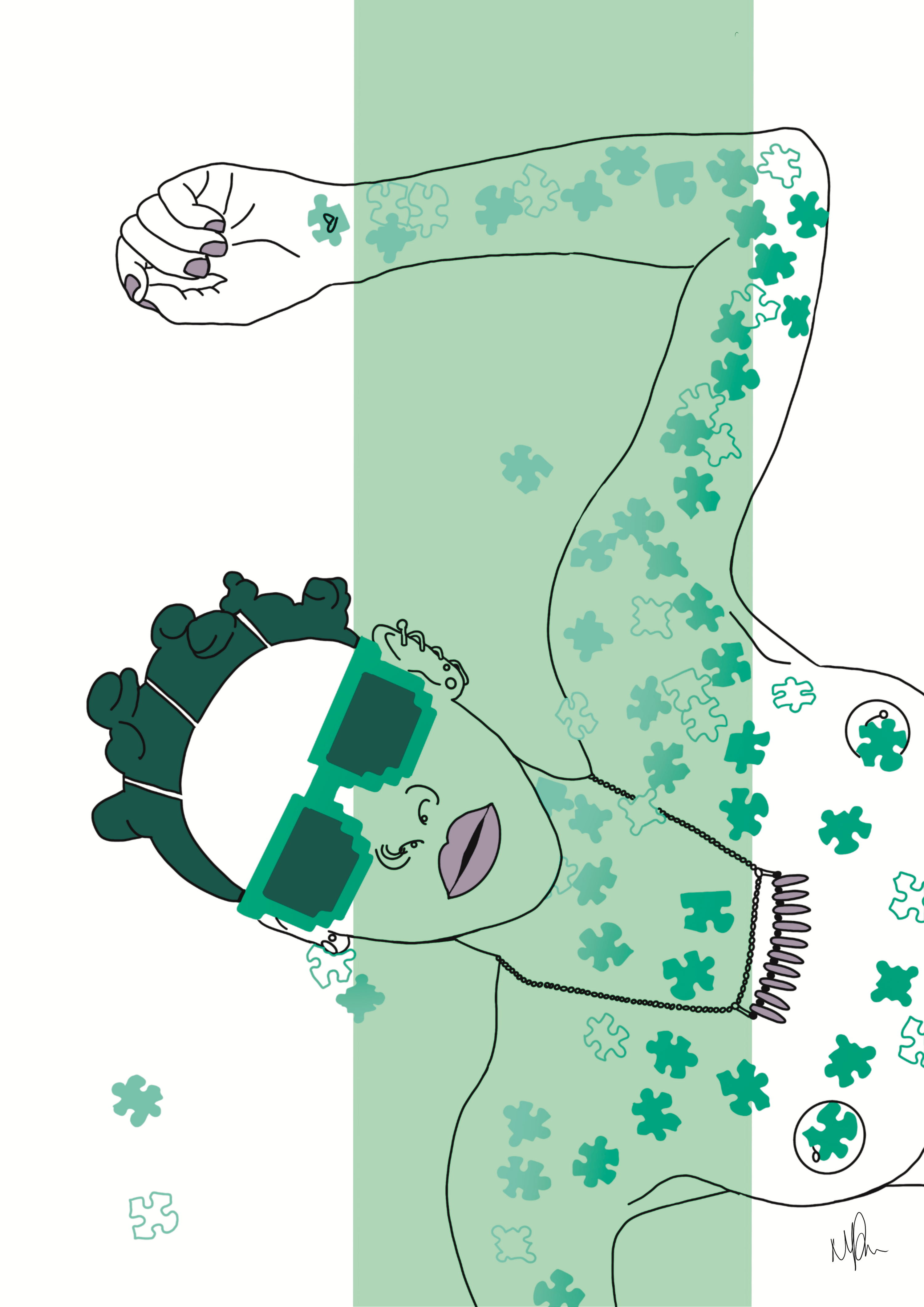 Puzzled Print