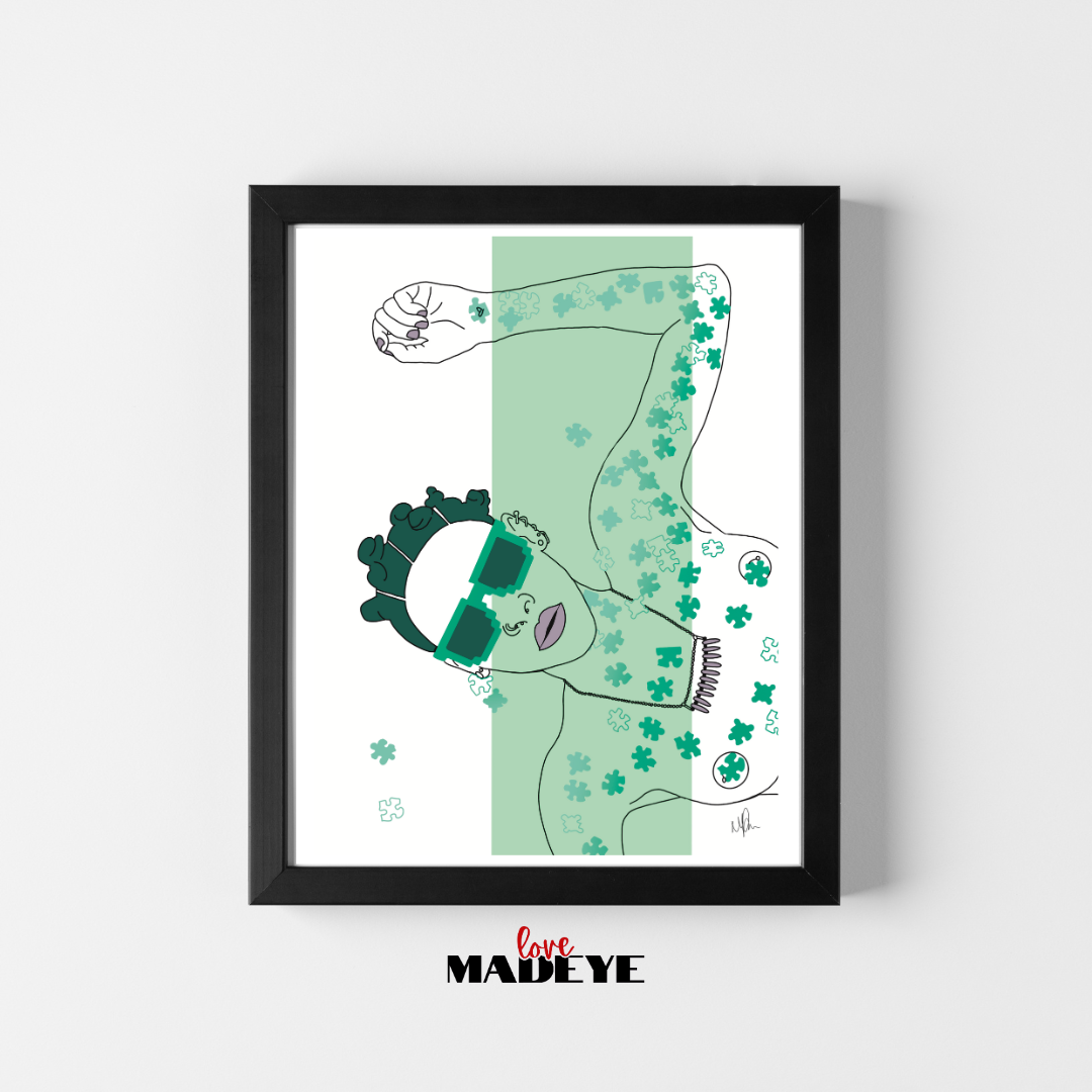 Puzzled Print