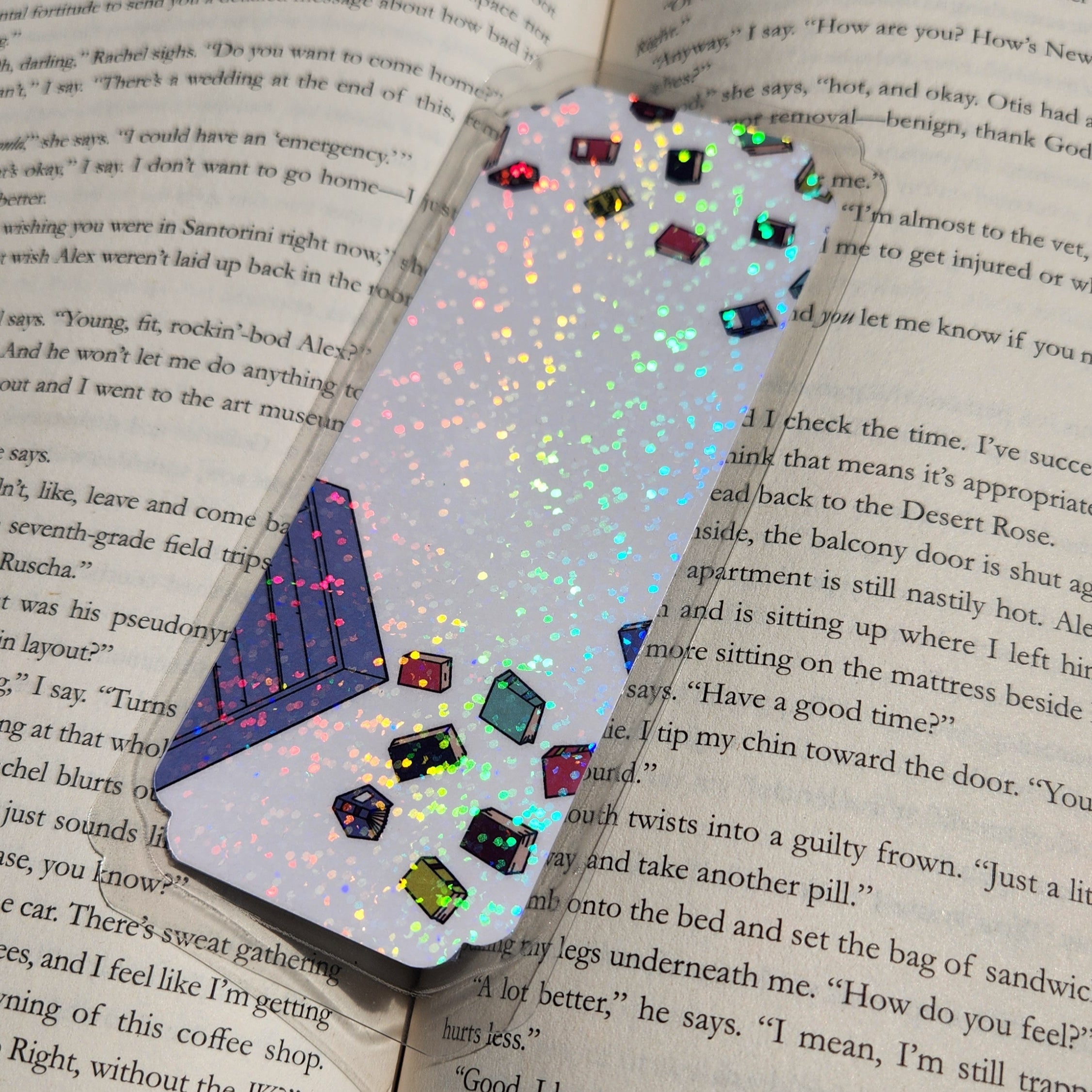 Falling Bookshelf Bookmark